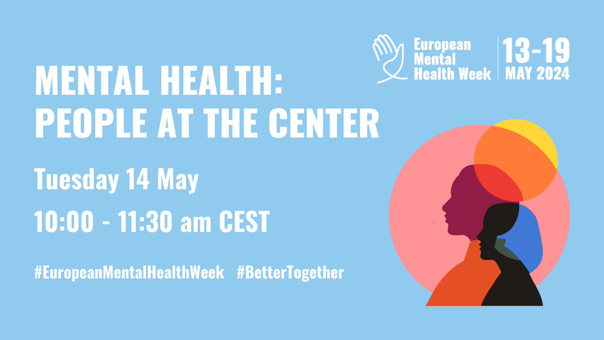 📢 Discover the power of co-creation in mental health this #EuropeanMentalHealthWeek! 🤝 Join us and @WHOatEU for a vital 1.5-hour webinar 📅 May 14th 🕒 10:00-11:30 CEST 🔗 Register now: mentalhealtheurope.org/emhw-event/how… #BetterTogether