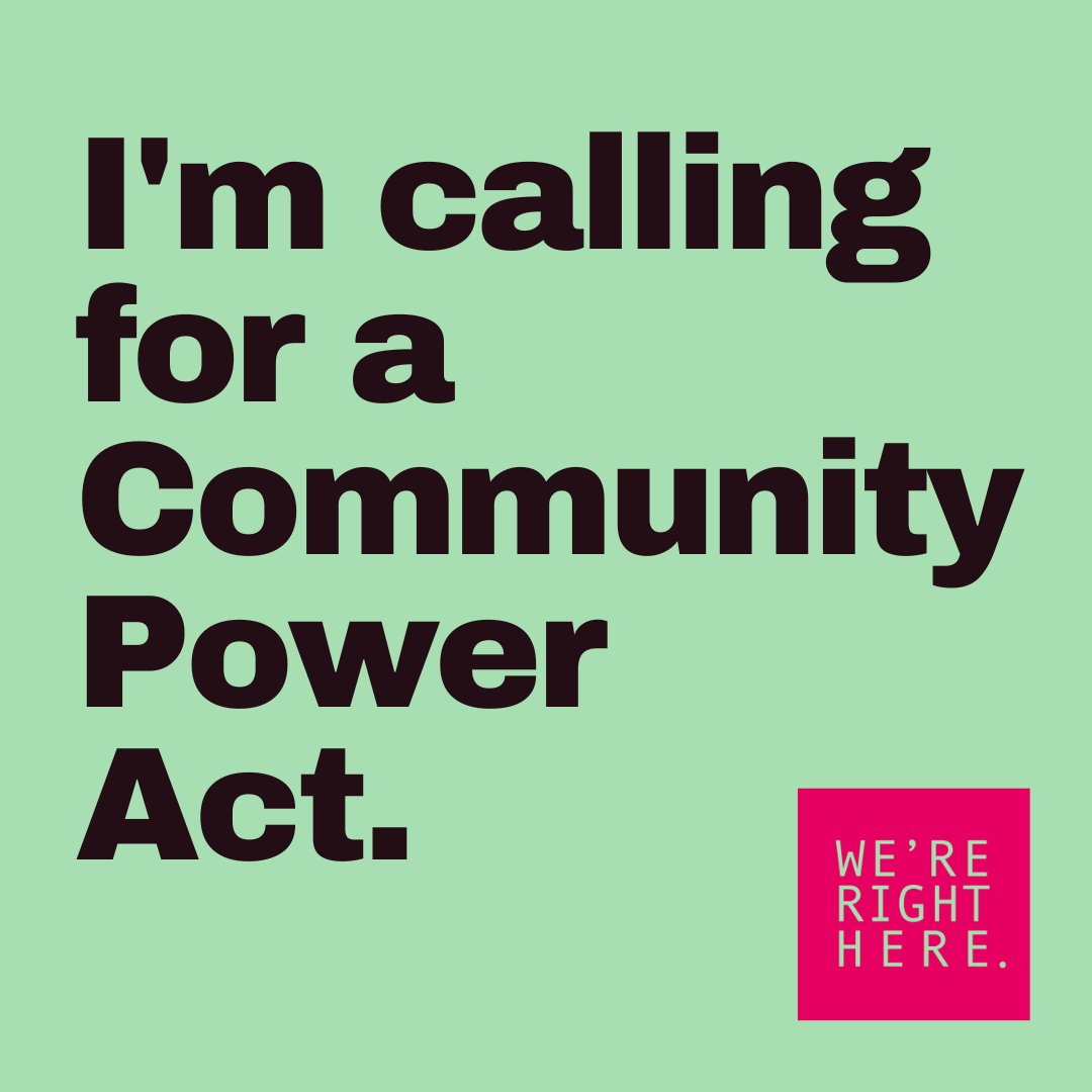 We've got big plans & we'll need your support every step of the way ✊ 🔗 Sign our Community Power Pledge on behalf of your org right-here.org/pledge/ 🔗 Ask your MP to back us right-here.org/ask-your-mp-to… 🔗Join our mailing list for updates right-here.us20.list-manage.com/subscribe?u=49…