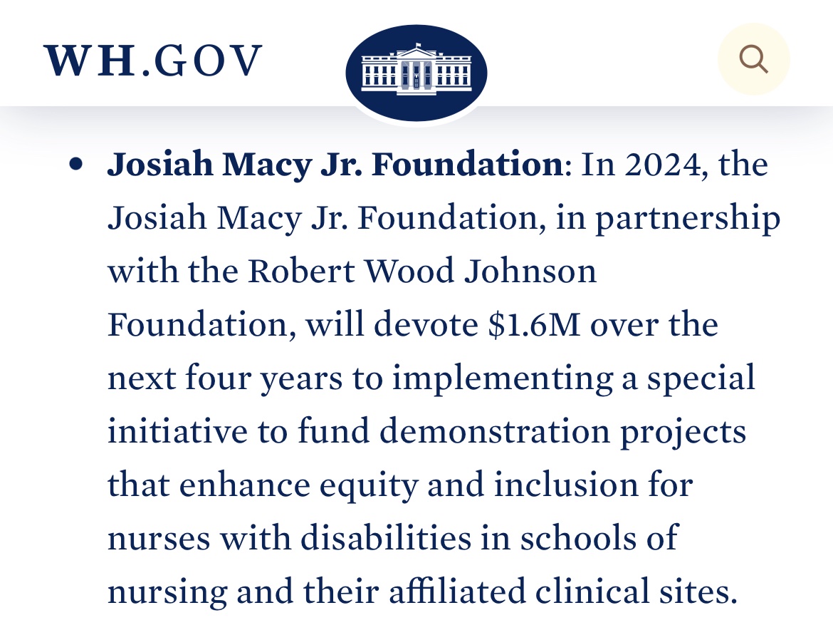Thrilled to have had the opportunity to assist in this collaboration with @rwjf and @macyfoundation on this new project! #nursetwitter @Campaign4Action  whitehouse.gov/ostp/news-upda…