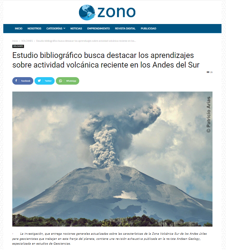 Qué aprendizajes han emergido durante las últimas tres décadas respecto al volcanismo activo en la zona volcánica sur de los Andes? 🌋   

Nota que resume nuestra investigación interdisciplinaria publicada en Andean Geology, liderada por @jeromerovolcan📑

revistaozono.cl/2024/05/02/est…