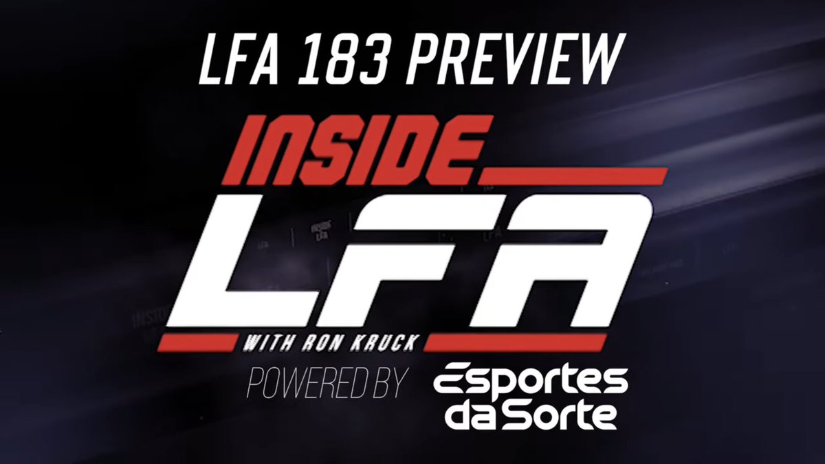 On this episode of #InsideLFA, @RonaldJKruck previews the Women's Strawweight Showdown at #LFA183! ⚡️ #NaiziCantanhede 🇧🇷 vs. #YasminGuimarães 🇧🇷 🎥: youtube.com/watch?v=gtSS7w… Powered By: @EsporteDaSorte #MMA #LFANation @UFCFightPass