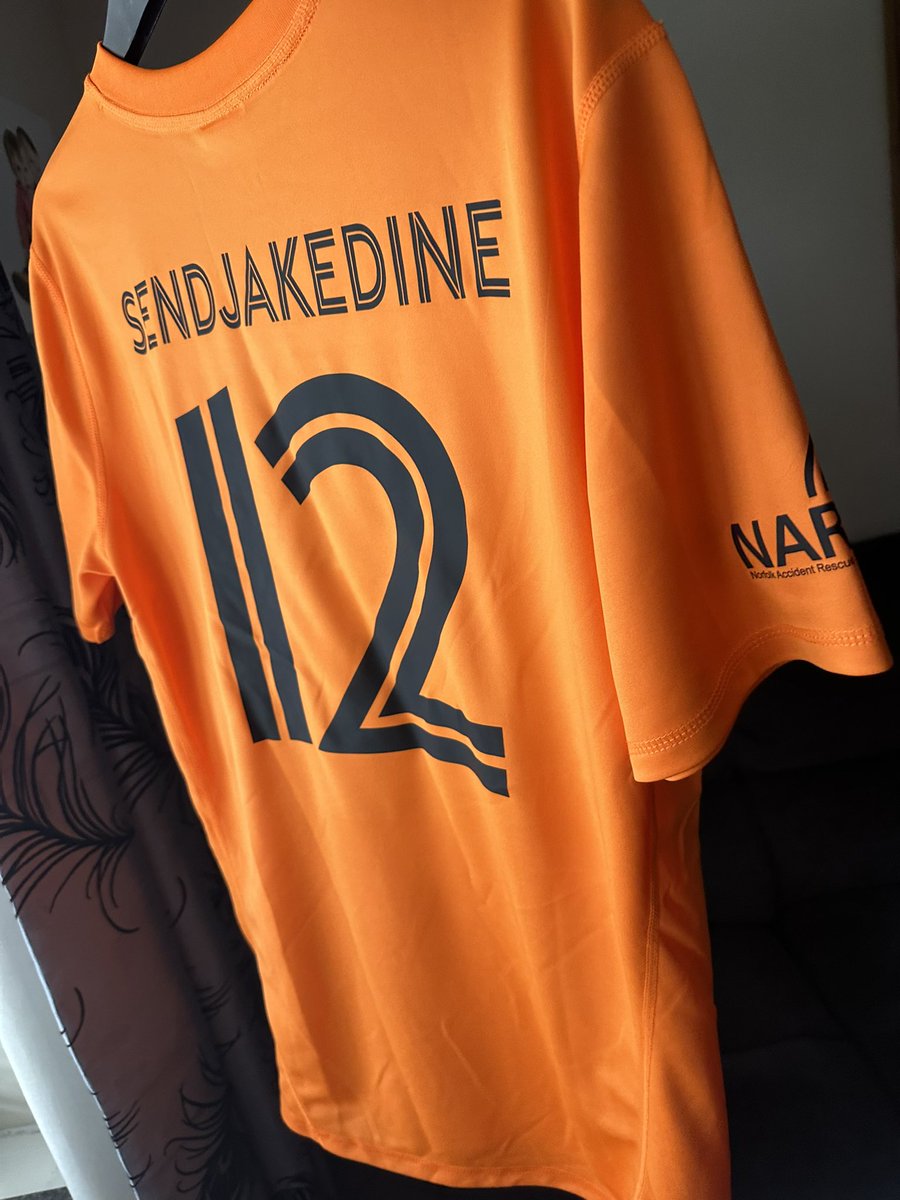 Excited to have some of our new Joma kits by @99kits_com. These may end up being charity / away versions of our kit eventually. For now, though, they are the main kit and we shall be proudly wearing them in our next charity game for @eastangliairamb + NARS on May 12th. 

😍🙏🧡