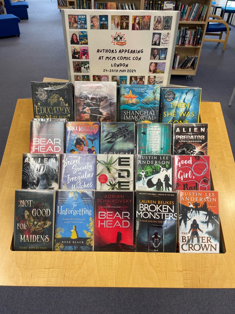 MCM Comic Con comes to London at the end of this month!💥 Check out our display featuring authors that will be appearing over the weekend - including Adrian Tchaikovsky, Holly Jackson, Lisa Jewell and many more...