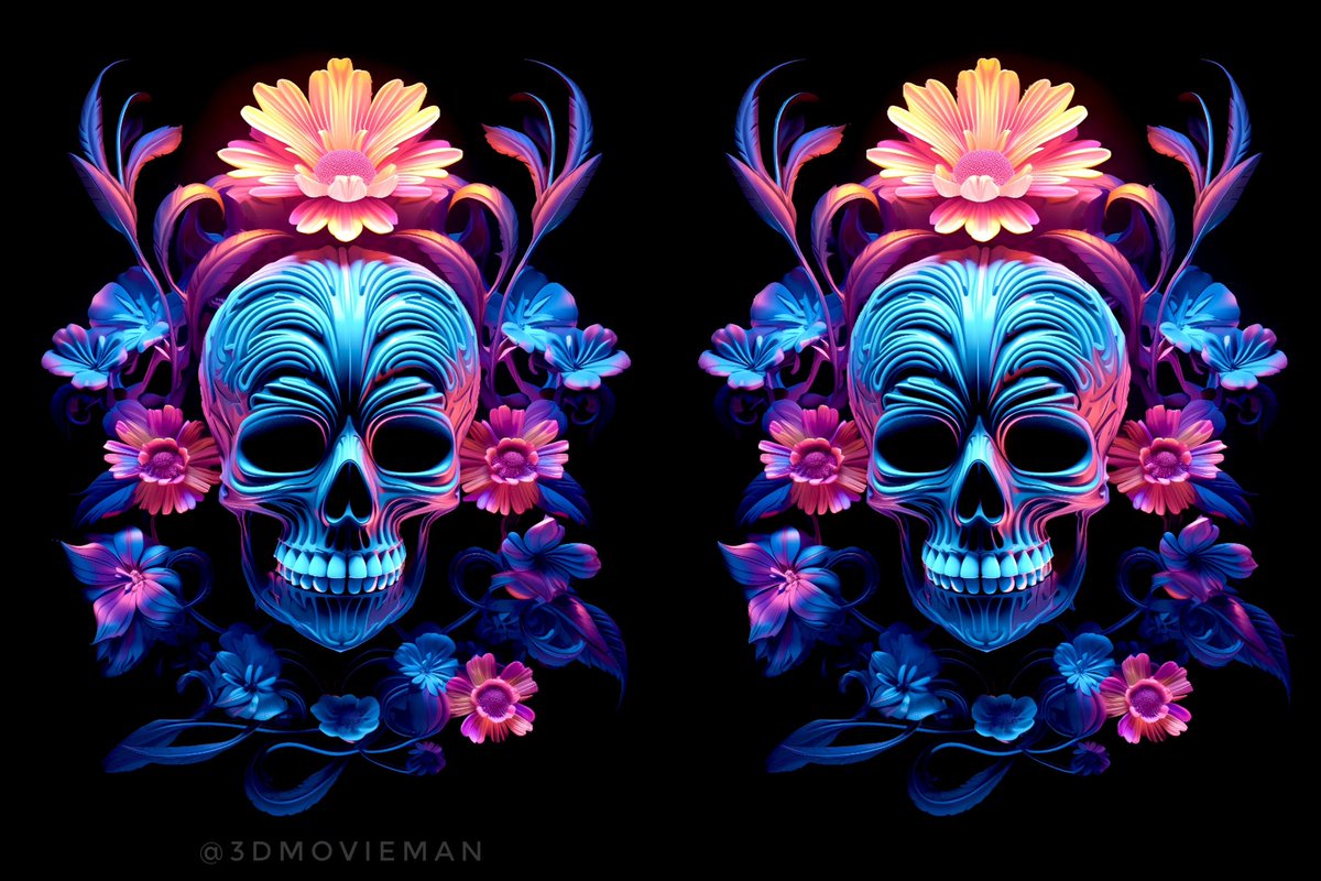 Blacklight #stereoscopic #AIart 

#stereoscopy #synthography #midjourneyArt #AIArtGallery #3Dartist #aiartcommunity