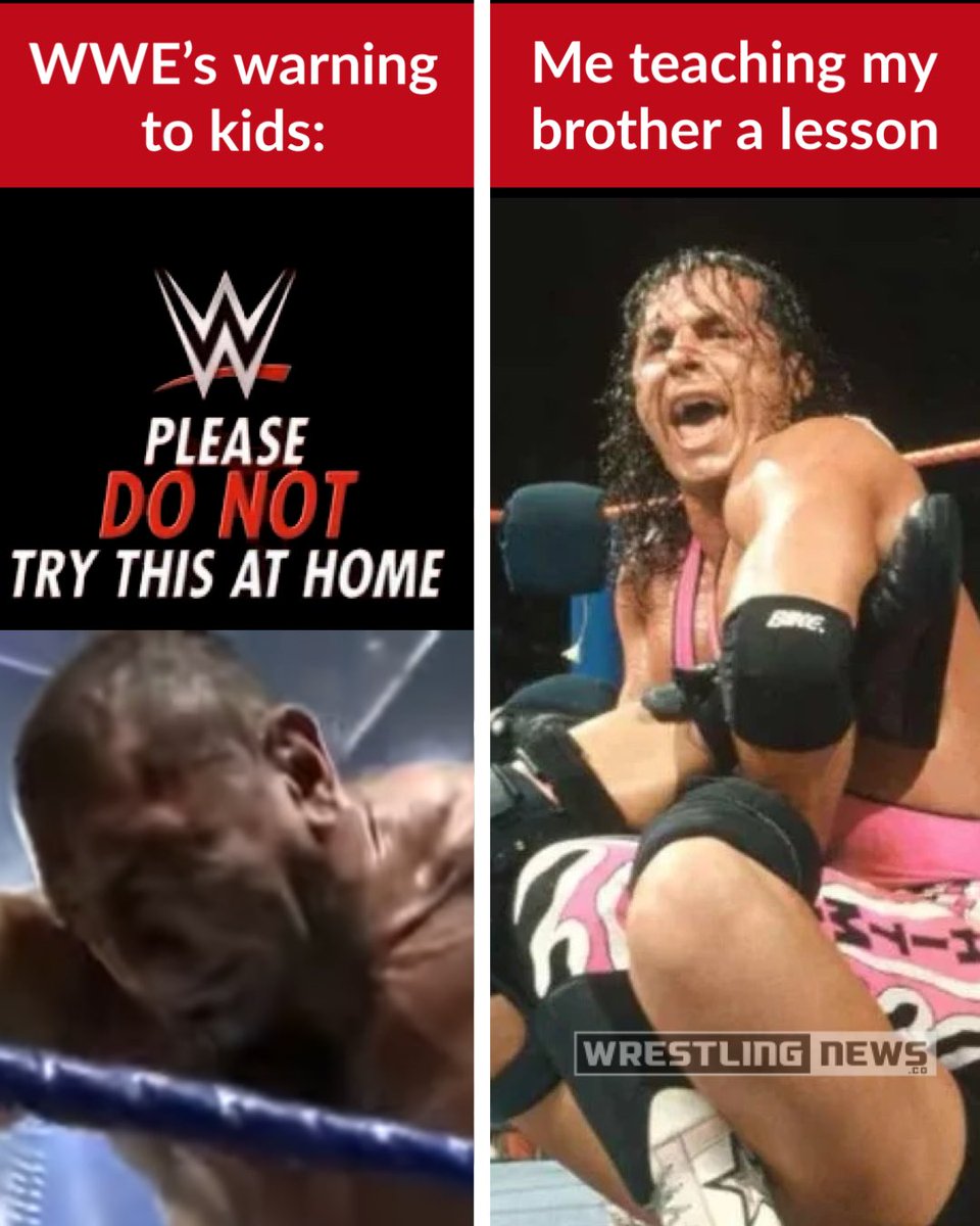 Let’s just admit that if you grew up as a wrestling fan, you did try this at home. 

#wwe