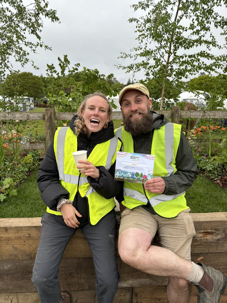 Thrilled to get GOLD for our showcase garden ‘A Forest of Calm’ at @BBCGWLive Overwhelmed, over the moon and emotional! ❤️🙏🌱