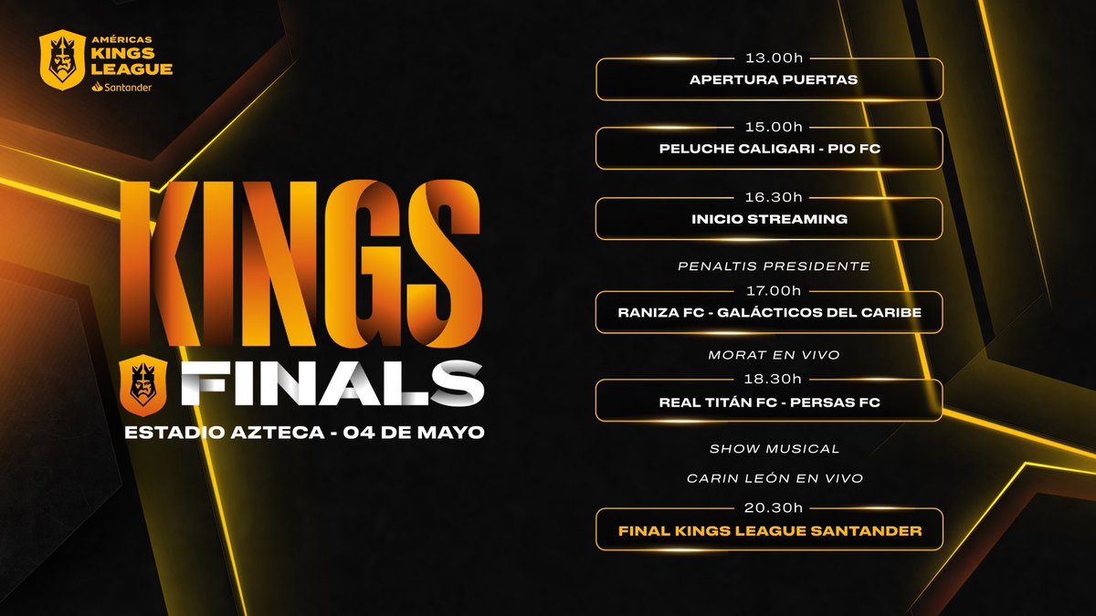 👉Este es el cartel final de la final four de la Kings League Americas. 

#KingsLeagueAmericas