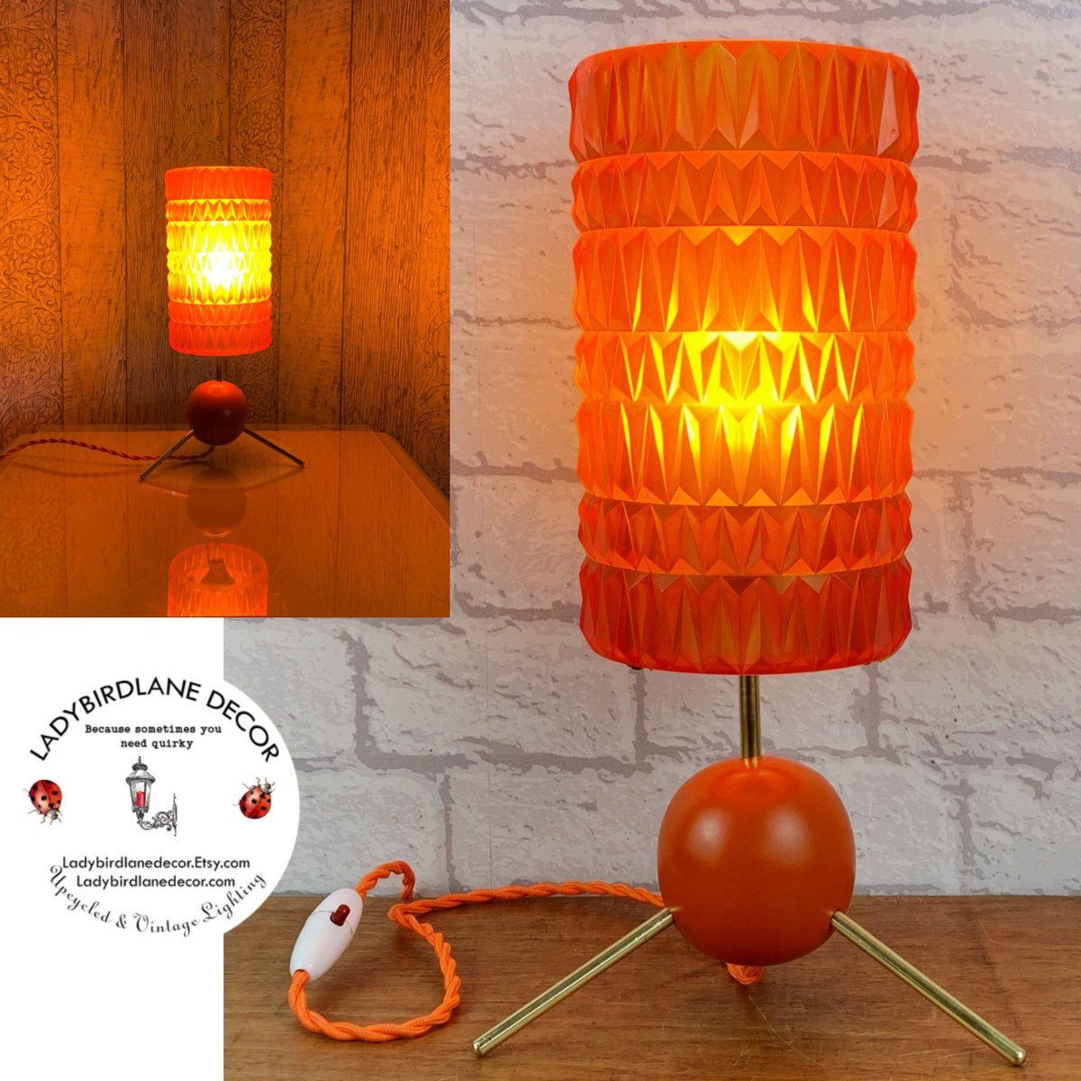 𝗩𝗶𝗻𝘁𝗮𝗴𝗲 𝗶𝘀 𝘁𝗵𝗲 𝗻𝗲𝘄 𝗲𝗿𝗿… 𝗻𝗲𝘄 🙈 You’re not just buying a lamp - you’re buying character, history & craftsmanship. This beautiful orange atomic style lamp has been restored, rewired & re-shaded. There’s only one and it could be yours 🥳 #MHHSBD