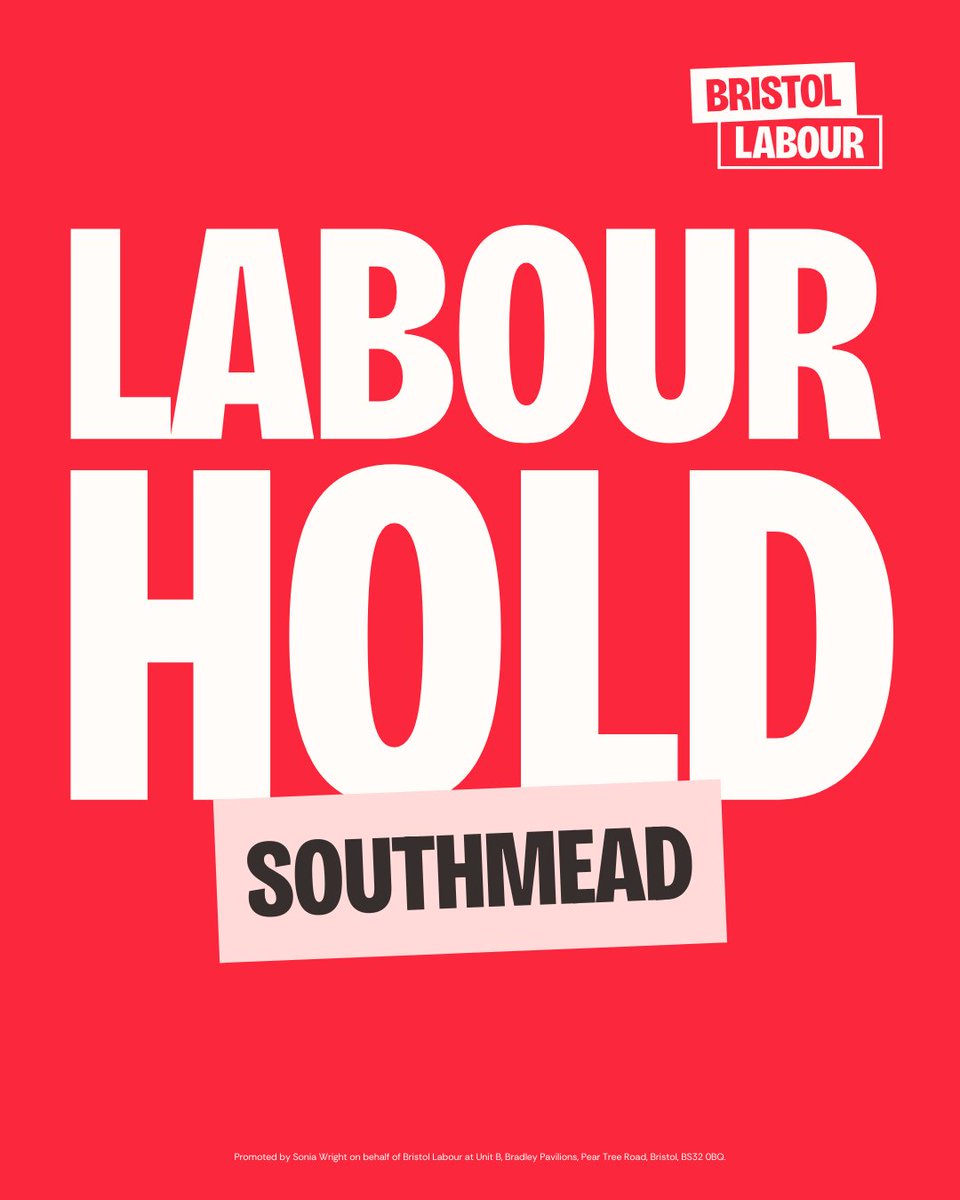 🌹 Labour hold Southmead - congratulations @KyeDudd and @SelfKaz