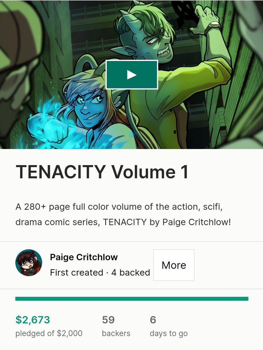 6 DAYS LEFT and we've gotten closer to the next stretch goal for Volume 1! 👀 kickstarter.com/projects/paige… #indiecomic #kickstarter #comickickstarter #actioncomic #scificomic #dramacomic #comic #comicbook