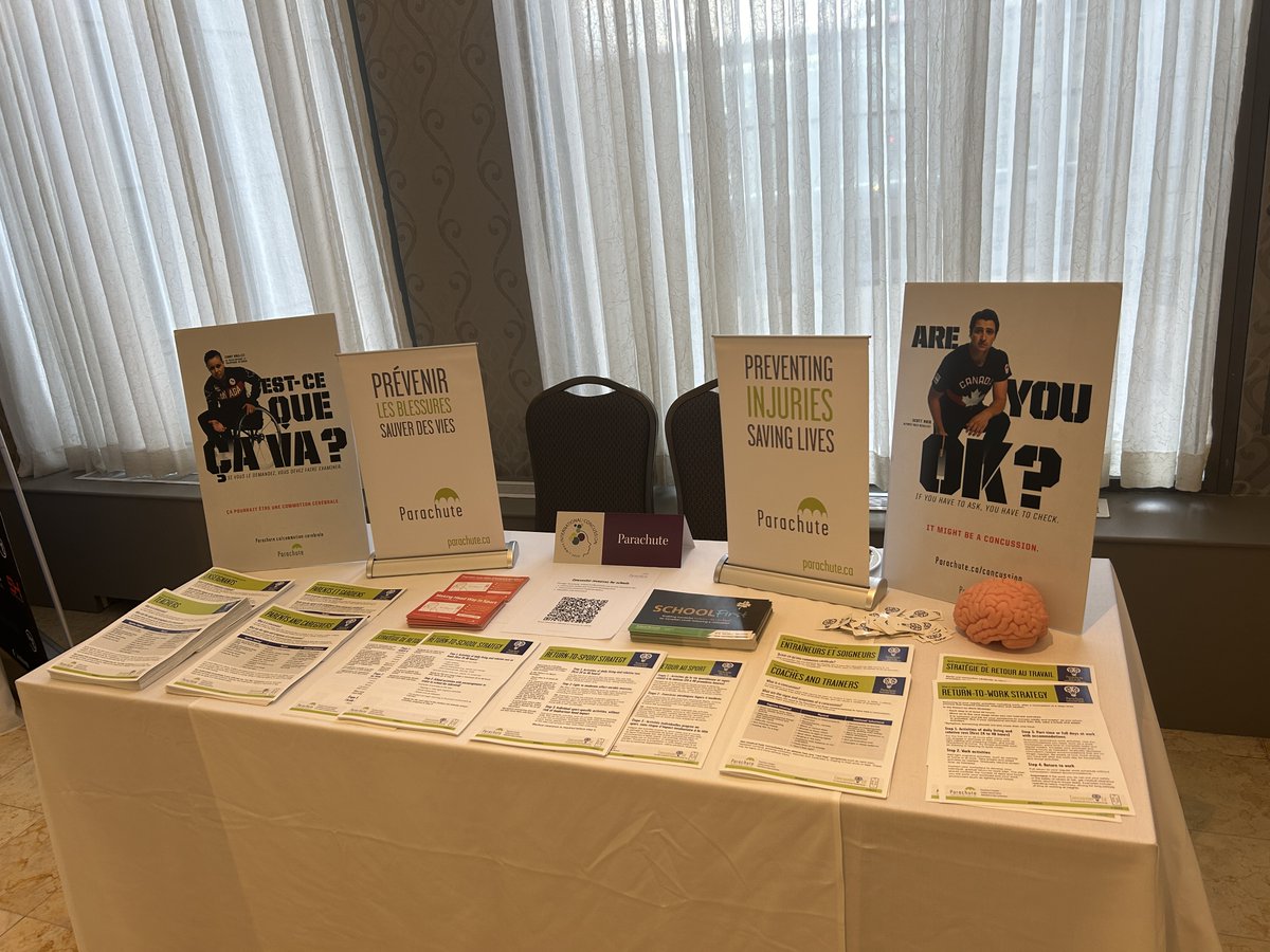 parachutecanada's tweet image. Parachute&apos;s Director, Knowledge Translation, @stephcowle is at @icsniagara Niagara Concussion Summit today. Stop by our booth to learn more about #ConcussionEd 🧠  #CheckForConcussion