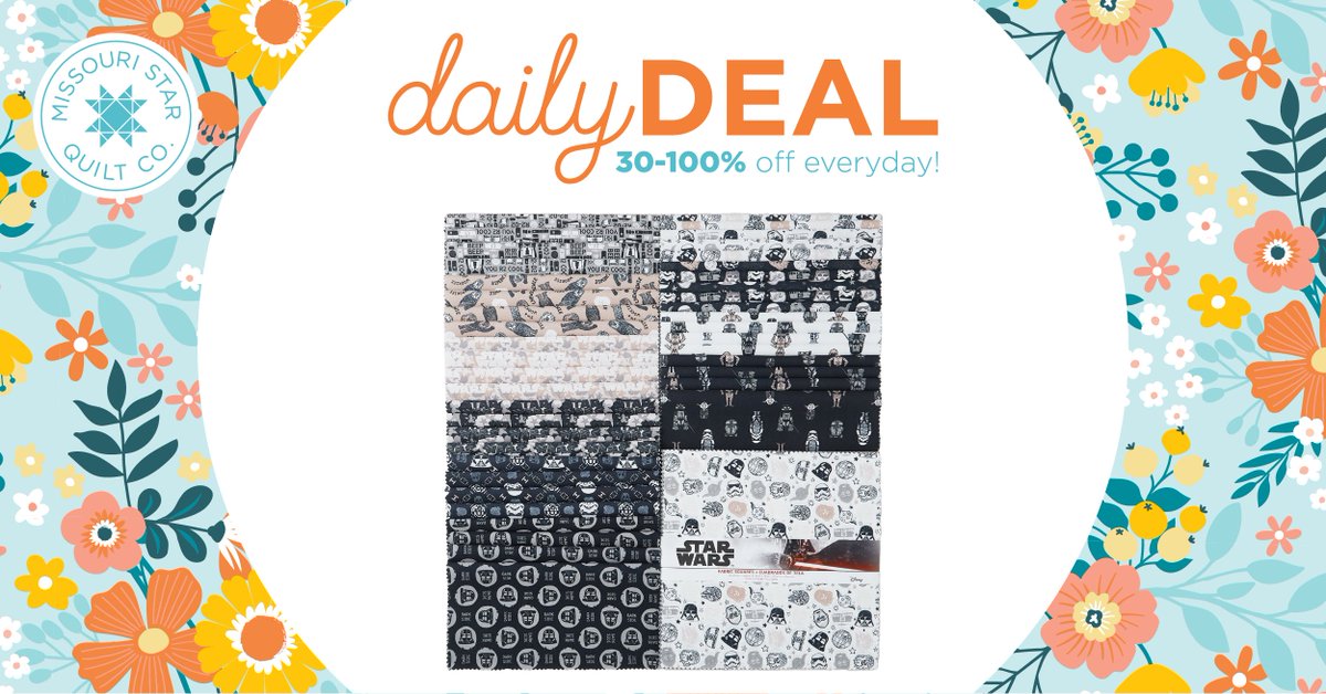 May the 4th Be With You! Come to the dark side… or the light, with today’s Daily Deal, Star Wars Light and Dark Collection 10' Squares! With these prints featuring droids, stormtroopers, starships, and more. Shop now: bit.ly/3WgyQbY (Valid 05/04/24 while supplies last)