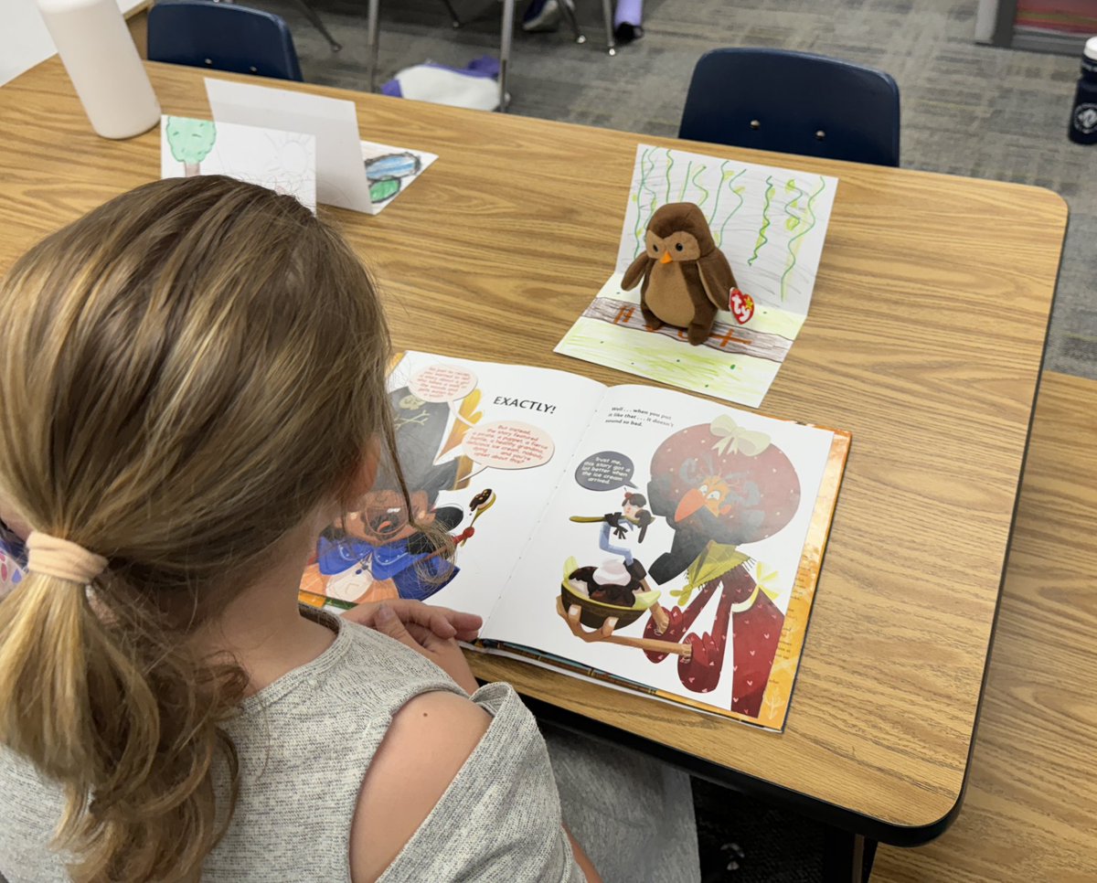 What do public schools do every day? Build community through the DK-3rd grade buddies program at Crestwood Elementary. Create excitement for literacy through activities like “read to a stuffed animal” in 2nd grade at Crestwood. Every student. Every space. Every day. #RamPride