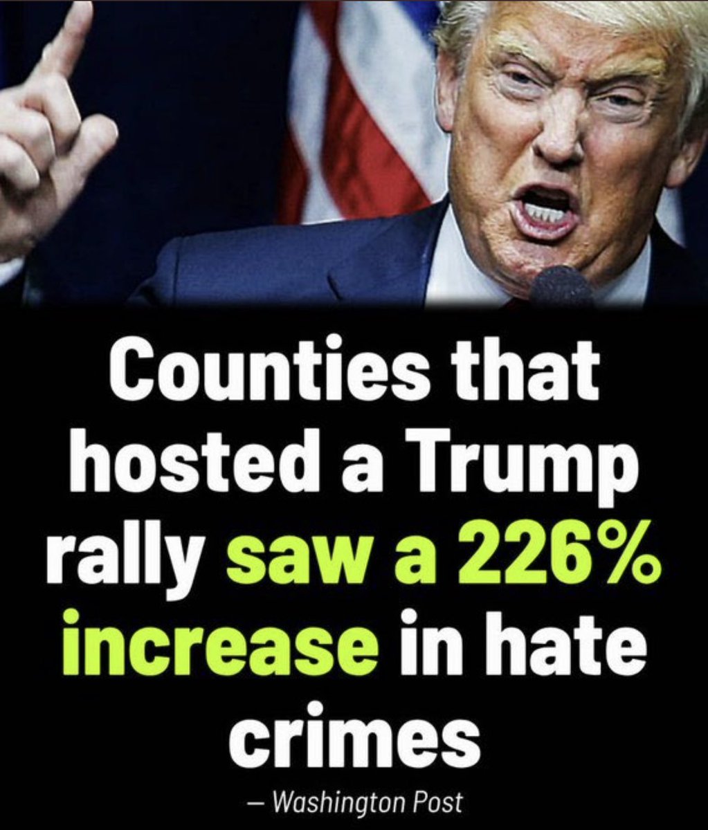 Does that really surprise anyone. This orange turd spews hatred onto his poorly educated minions who then feel a sense of duty to be their worst selves.