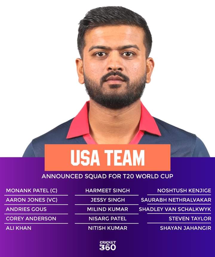USA Squad for the T20 World Cup 2024.

#USAcricket #Cricket #CricketTwitter #T20WorldCup24