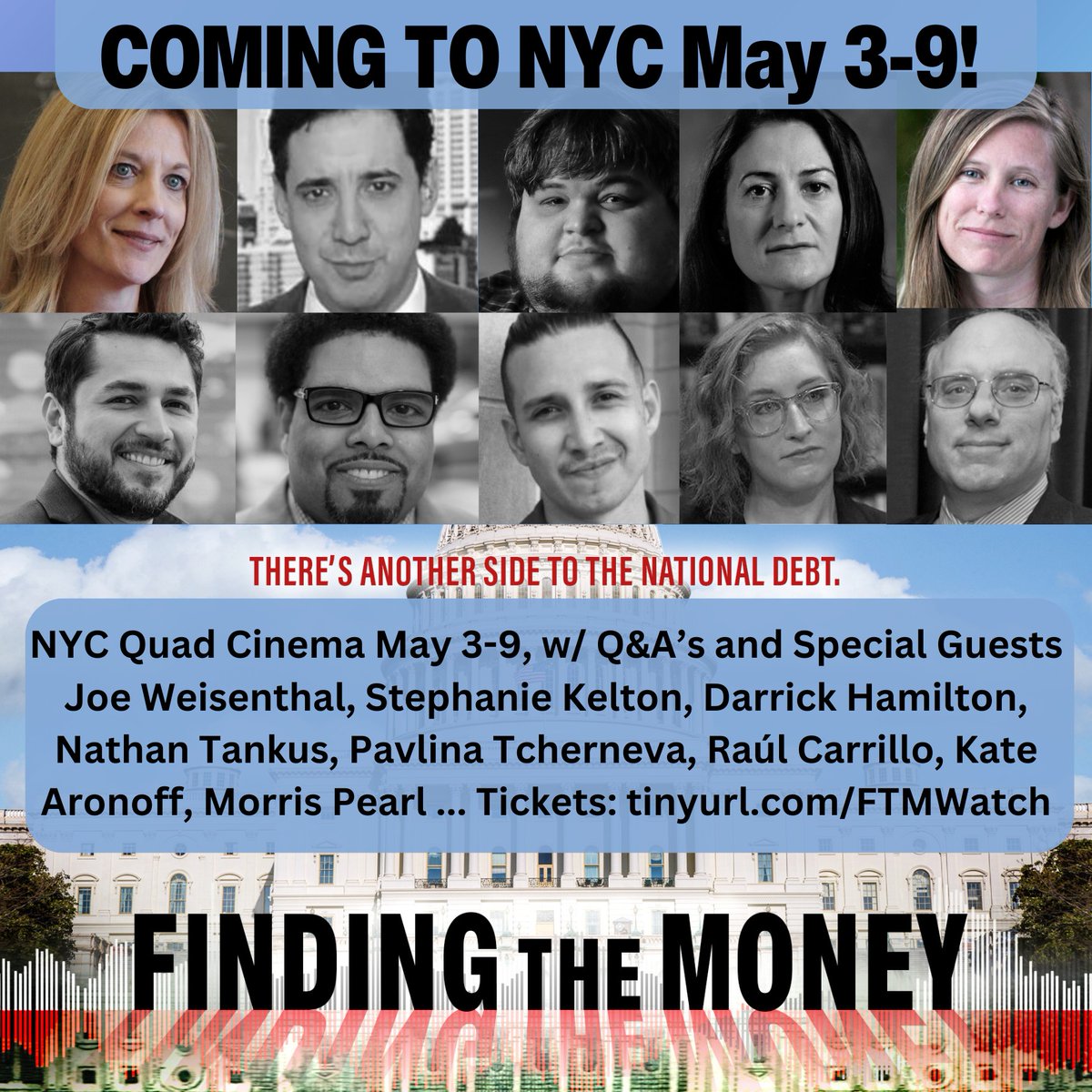 TONIGHT! Join us @QuadCinema for Opening Night and special Q&A with moderator @DarrickHamilton of @TheNewSchool! + @StephanieKelton & filmmakers. Saturday night with @TheStalwart, @NathanTankus, + more guests all week May 3-9 Tickets: fandango.com/finding-the-mo…