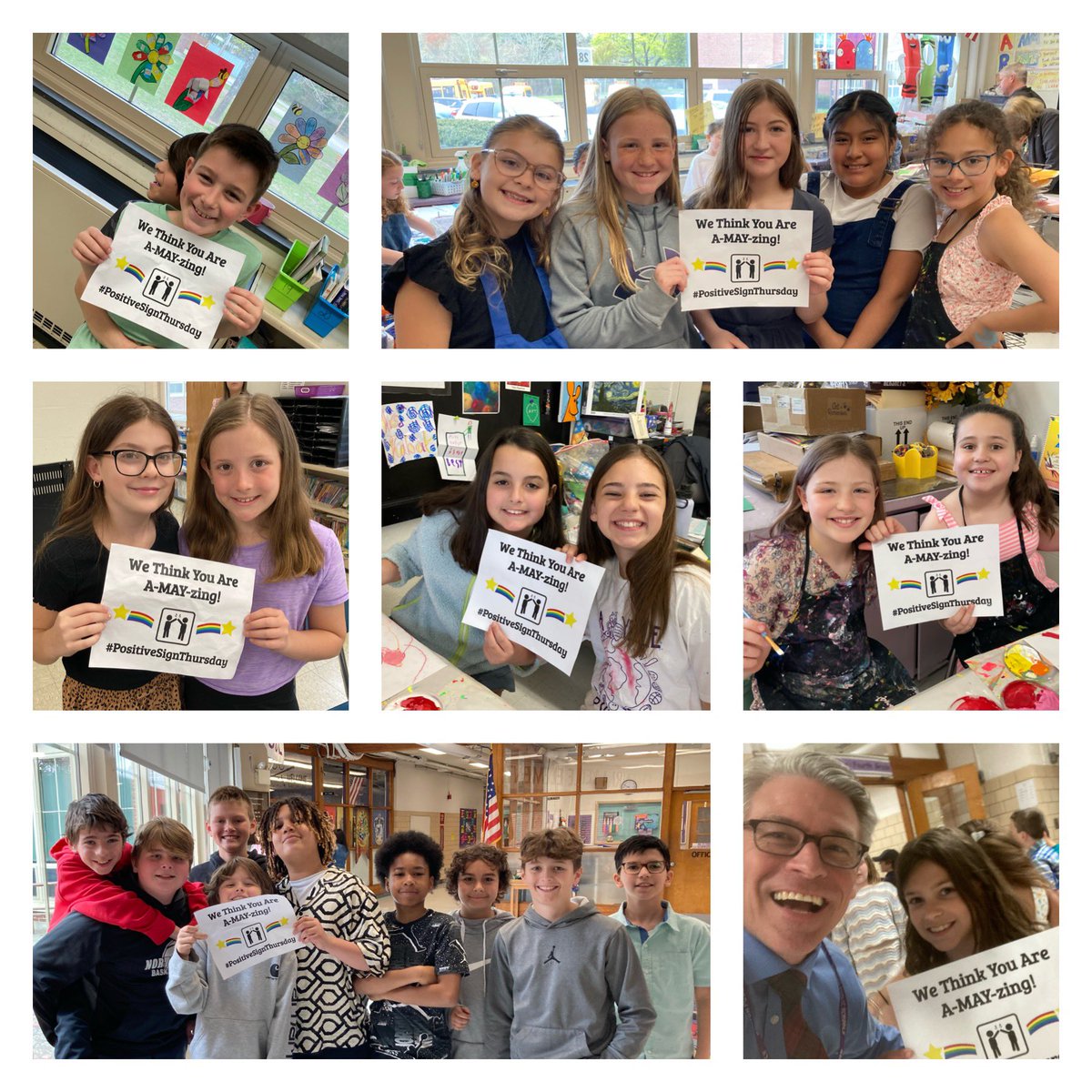 On this first #PositiveSignThursday of the month we love celebrating How A-MAY-zing We Know our smiling fabulous students are here in #HAYNation 😃💜👍