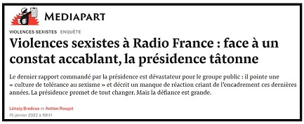 A @FranceInter, journalistes &producteurs s’inquièteraient vraiment pr leur liberté d’expression? Mais comment les croire qd on ne les a pas entendu lorsque les #violencessexistes ravageaient leurs radios depuis + de 2 ans! Un 'constat accablant'notait @Mediapart en... JANV 2022