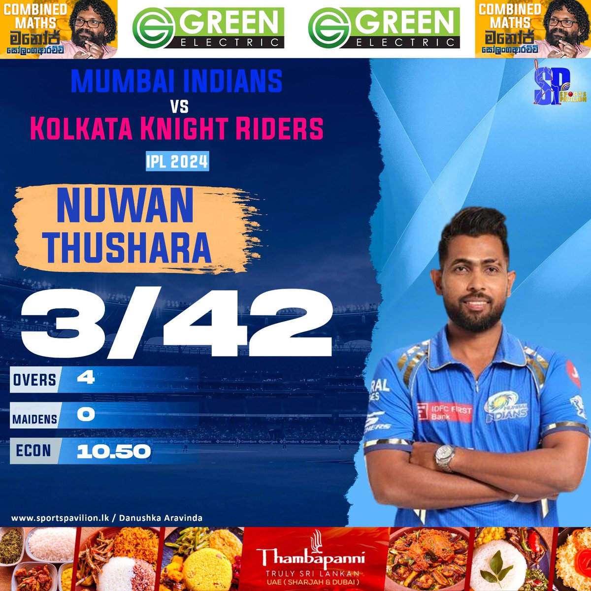 🇱🇰⚾️ @NuwanThushara53 ( MI ) vs KKR

3/42 (4) 

#sportspavilionlk #IPL2024 #IPL #NuwanThushara #danushkaaravinda