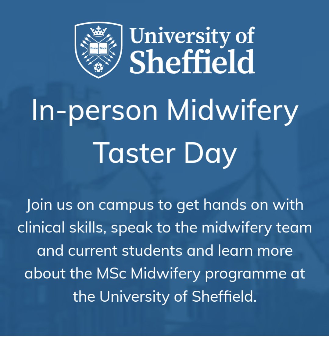 We are currently recruiting student midwives for our 3 year Masters in Midwifery programme starting Sept 2024 (applicants must have a Bachelors degree). Click on the link below to register for our next open day. app.geckoform.com/public/#/moder… #aspiringmidwife #studentmidwife
