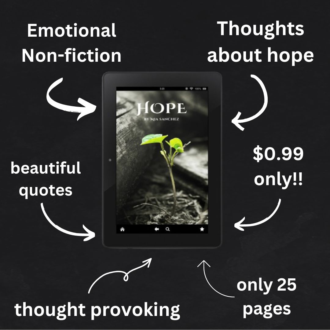 The new cover is now live! Check out Hope, my first non-fiction!! It is perfect for reading challenges and for those who want to think about Hope a little differently :) Only 99pc right now!! #nonfiction #readersoftwitter #bookrecs