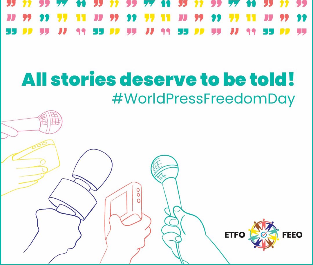 May 3 is World Press Freedom Day! As we reflect upon and recognize the sacrifices made by journalists worldwide to protect human rights and democracy, today is a call to action to save independent and Cdn media. Do your part. #onpoli #PressFreedom