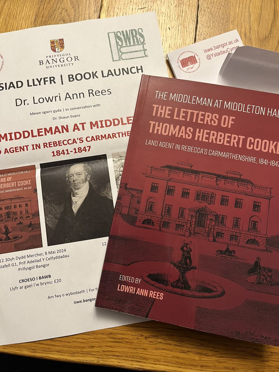 Preparing for the launch of @LowriAnnRees’s book @BangorUni next week. The letters in this collection are so fascinating! So much to discuss! Hope that many of you are able to join us. If not, it’s available to purchase from @SWalesRecordSoc