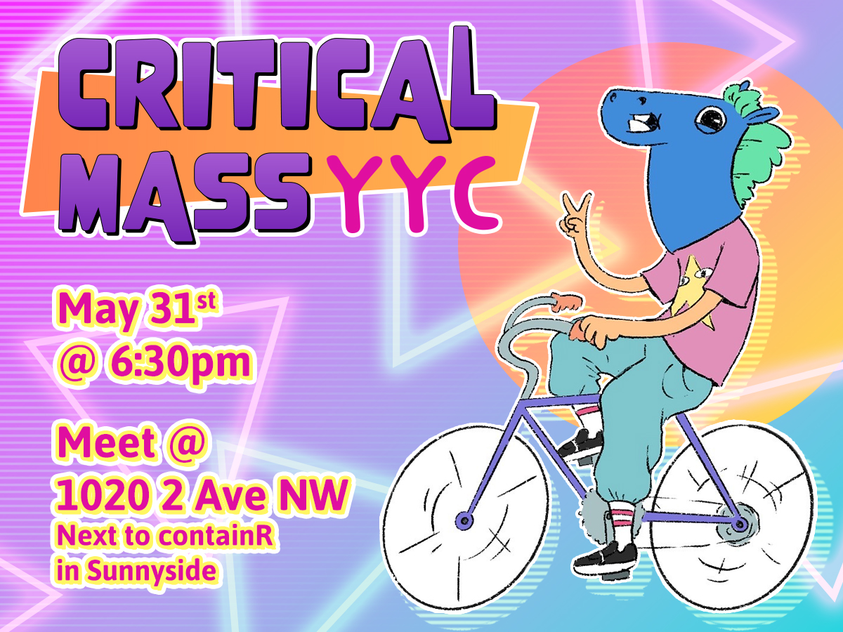 Bring all your friends to May Critical Mass! Let's keep this ride growing #yycbike