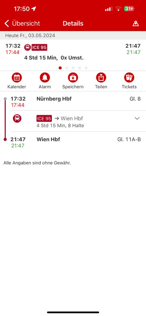 @DB_Bahn @SiemensMobility Der #ICE95 nach Wien  steht noch immer in Nürnberg gemütlich rum und fährt nicht los …. Scotty der @unsereOEBB weis nix davon .. 

20 min Verspätung derzeit 
#eisenbahnromantik