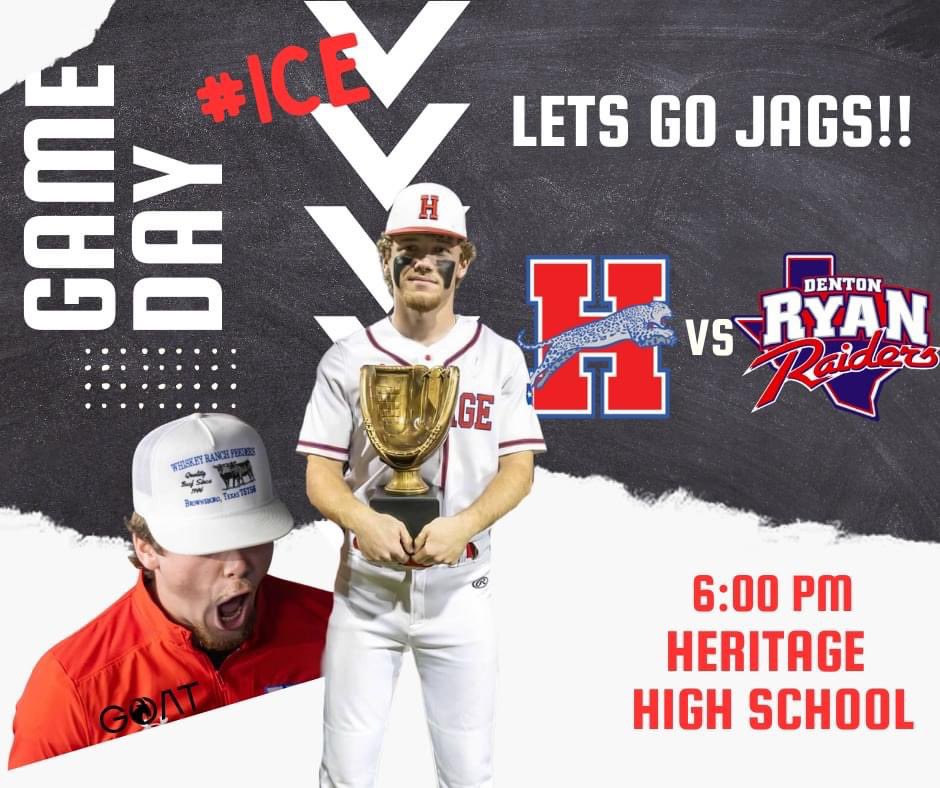 🔈GAME TIME CHANGE!!🔈SHOW UP AND BE LOUD!! Let's Go Jags!! Game Day! 📆Friday, May 3rd 📍Heritage High School ⏰ 6:00 PM