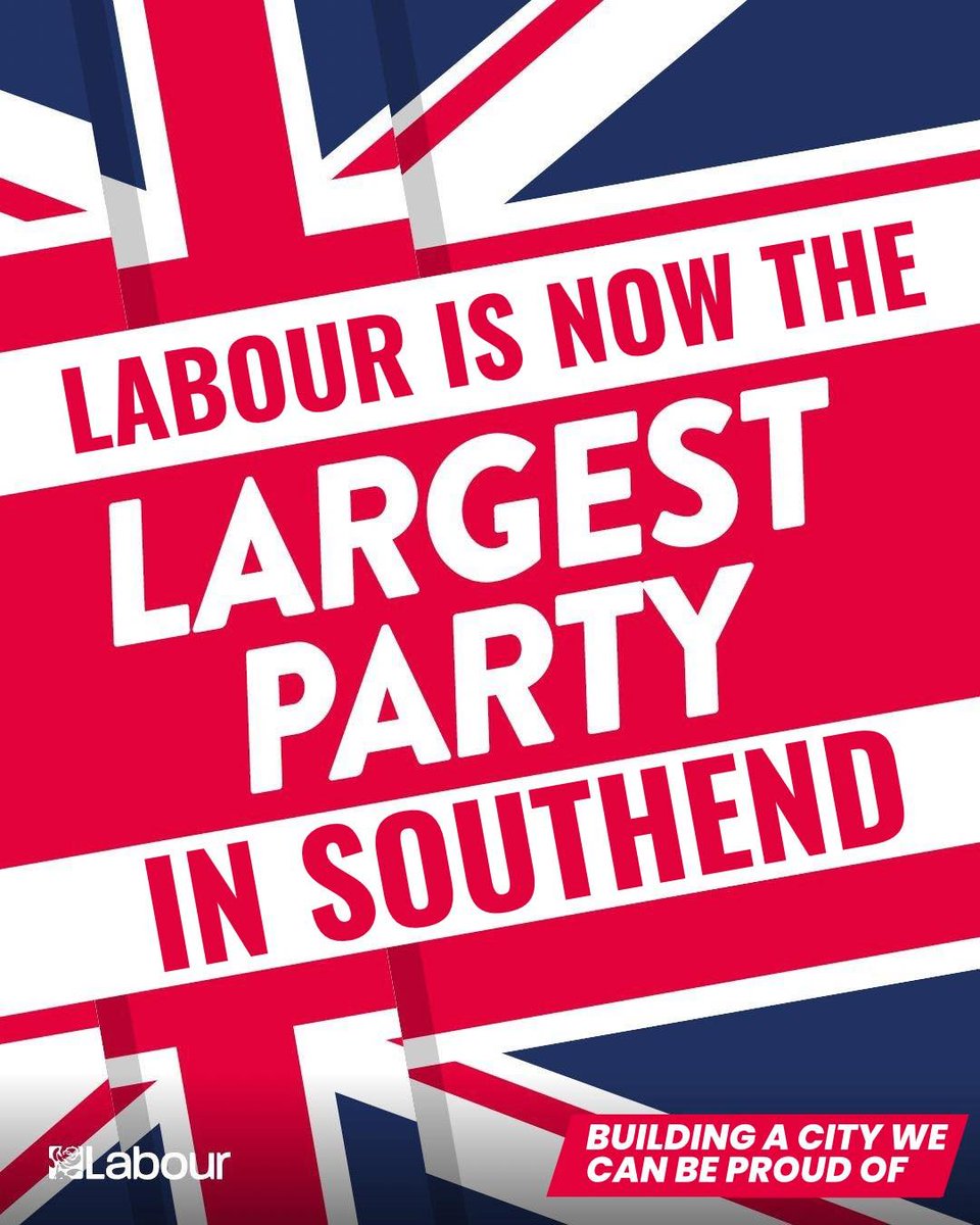 Wow!!! First time ever that Labour has been in this place in Southend. Labour winning in our coastal towns and cities.