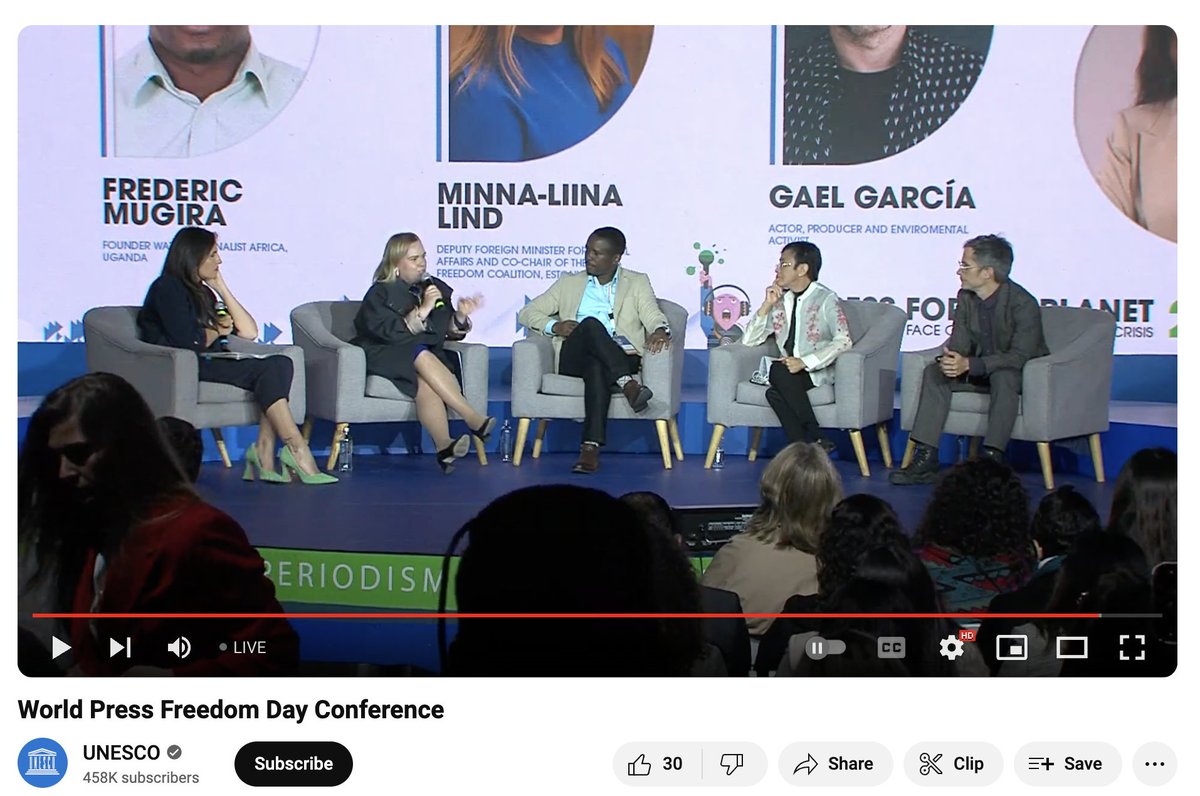 The #WorldPressFreedomDay Conference is streaming live on <a href="/YouTube/">YouTube</a>. If, like us, you're concerned about the future of free and independent journalism, please find time to watch and learn more about what's at stake and what you can do to help.  #FreeEvan   youtube.com/@UNESCO