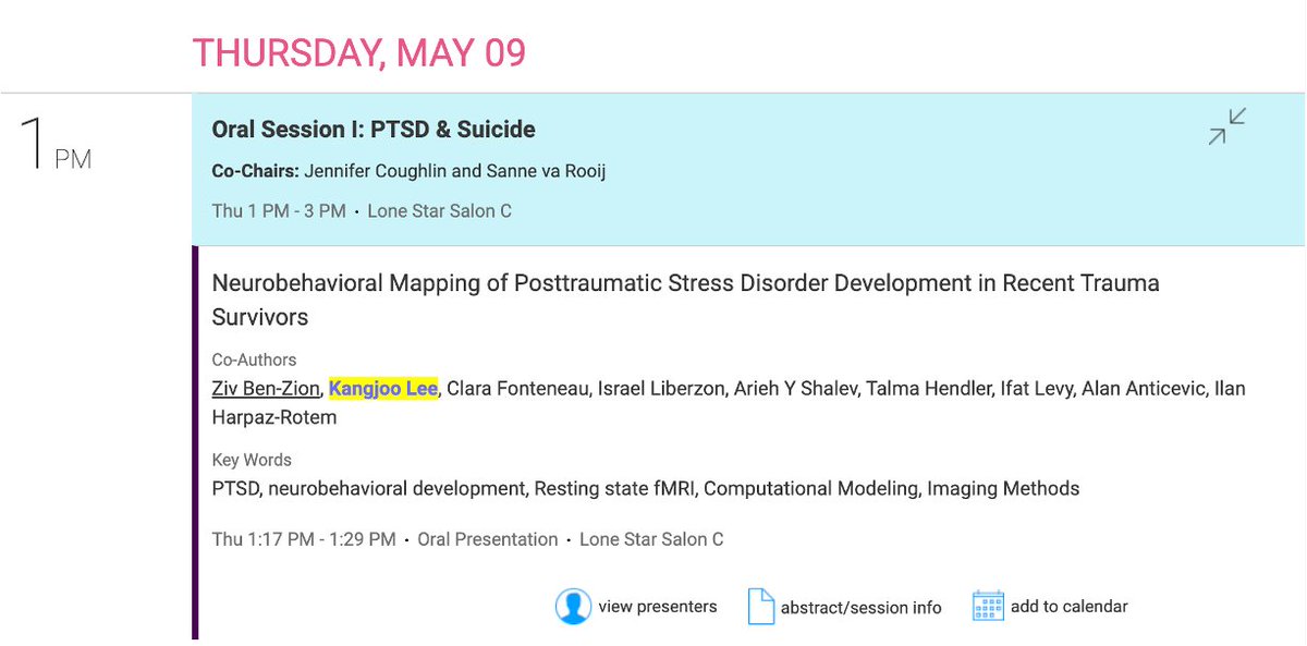 2⃣ On Thursday, the amazing @ZivBenZion1 will give a talk about our co-first work on 'Neurobehavioral Mapping of PTSD in Recent Trauma Survivors' with @harpaz_l @ifat_levy @AnticevicLab. 2/3
