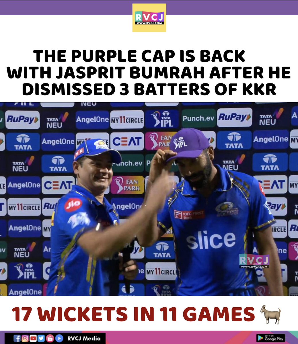 The GOAT Jasprit Bumrah Rule The IPL 2024 With Purple Cap 🧢🟣