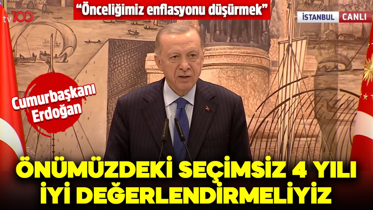 Cumhurbaşkanı Erdoğan: Önümüzdeki seçimsiz 4 yılı iyi değerlendirmeliyiz tv100.com/cumhurbaskani-…