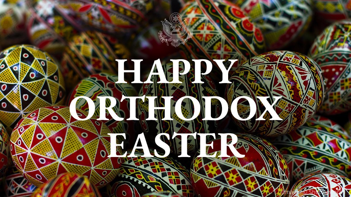 Wishing all who observe Orthodox Easter on May 5 a peaceful celebration. We support the right for the more than 200 million Orthodox Christians around the world to worship freely.