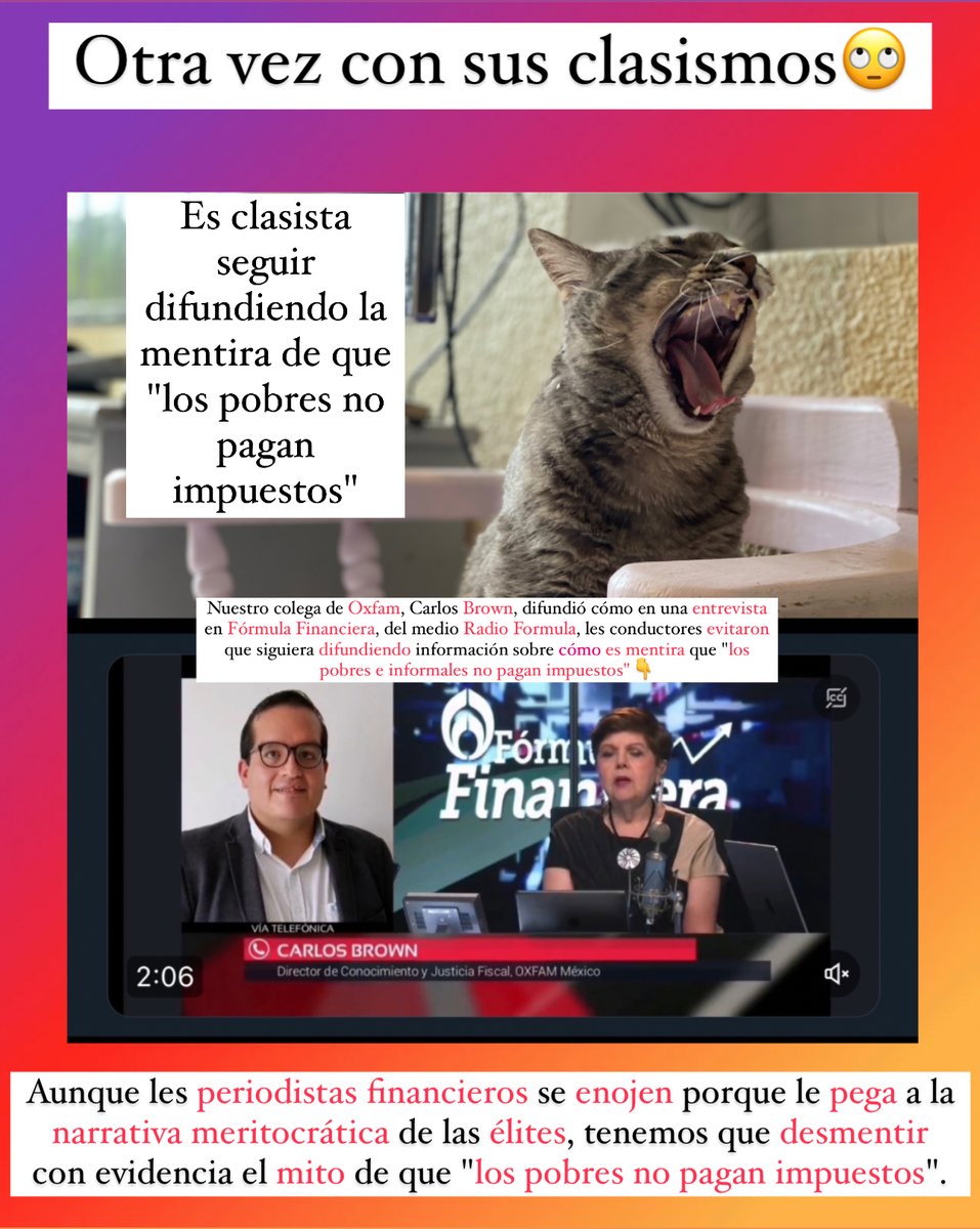 GatitosVsDesig's tweet photo. Miau. Otra vez: la sociedad en México no se divide entre “quienes pagan impuestos” e "informales y pobres que no pagan impuestos" (y que reciben programas sociales, dicen). Esa afirmación no sólo es clasista. Es ignorante de la realidad y difunde falsa información.
🧵 https://t.co/yc7KFIwzDD