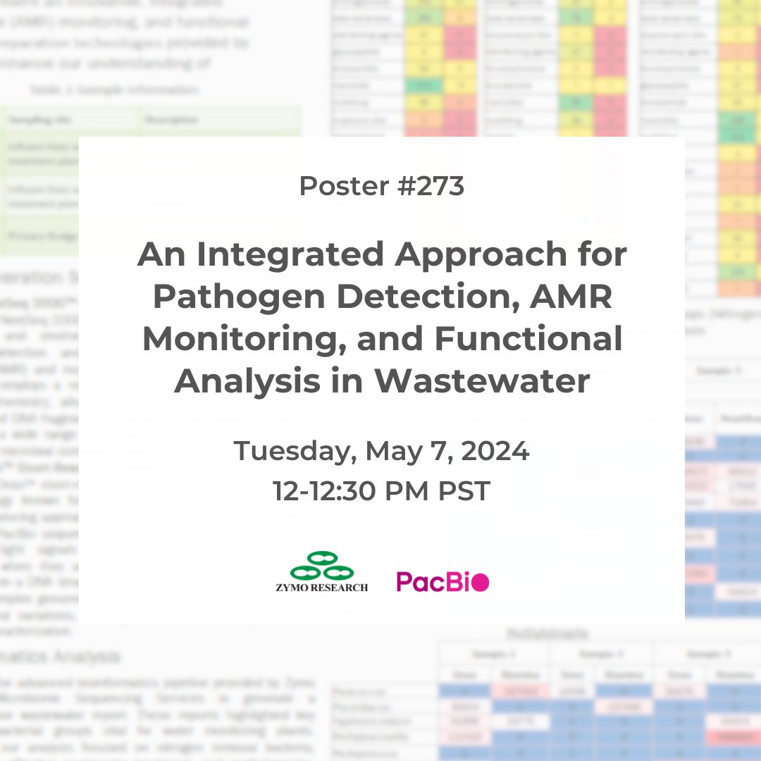 We're headed to #APHL2024! Stop by booth #515 to explore our sample prep and NGS services solutions for metagenomics, wastewater surveillance, and infection disease/pathogen detection. We also invite you to join us on 5/7 for a poster presentation in collaboration with @PacBio.