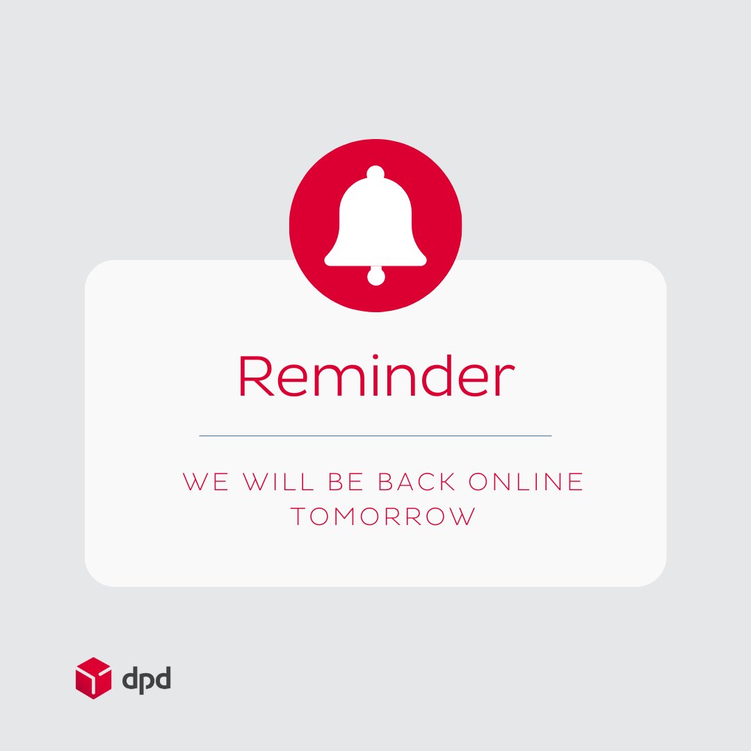 Just a friendly reminder 📢 Our customer service team will be back online Tuesday morning to assist with any queries. Wishing everyone a wonderful bank holiday weekend 😃 #YourDeliveryExperts