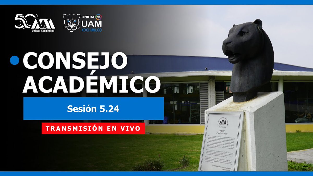 #Pantera, únete a la transmisión en vivo de la Sesión 5.24 del Consejo Académico de la Unidad Xochimilco. ¡Te esperamos en nuestro canal de YouTube! Transmisión en vivo: youtube.com/live/62blbjjok… #UAM50 #TransmisionesUAM #UAMXochimilco