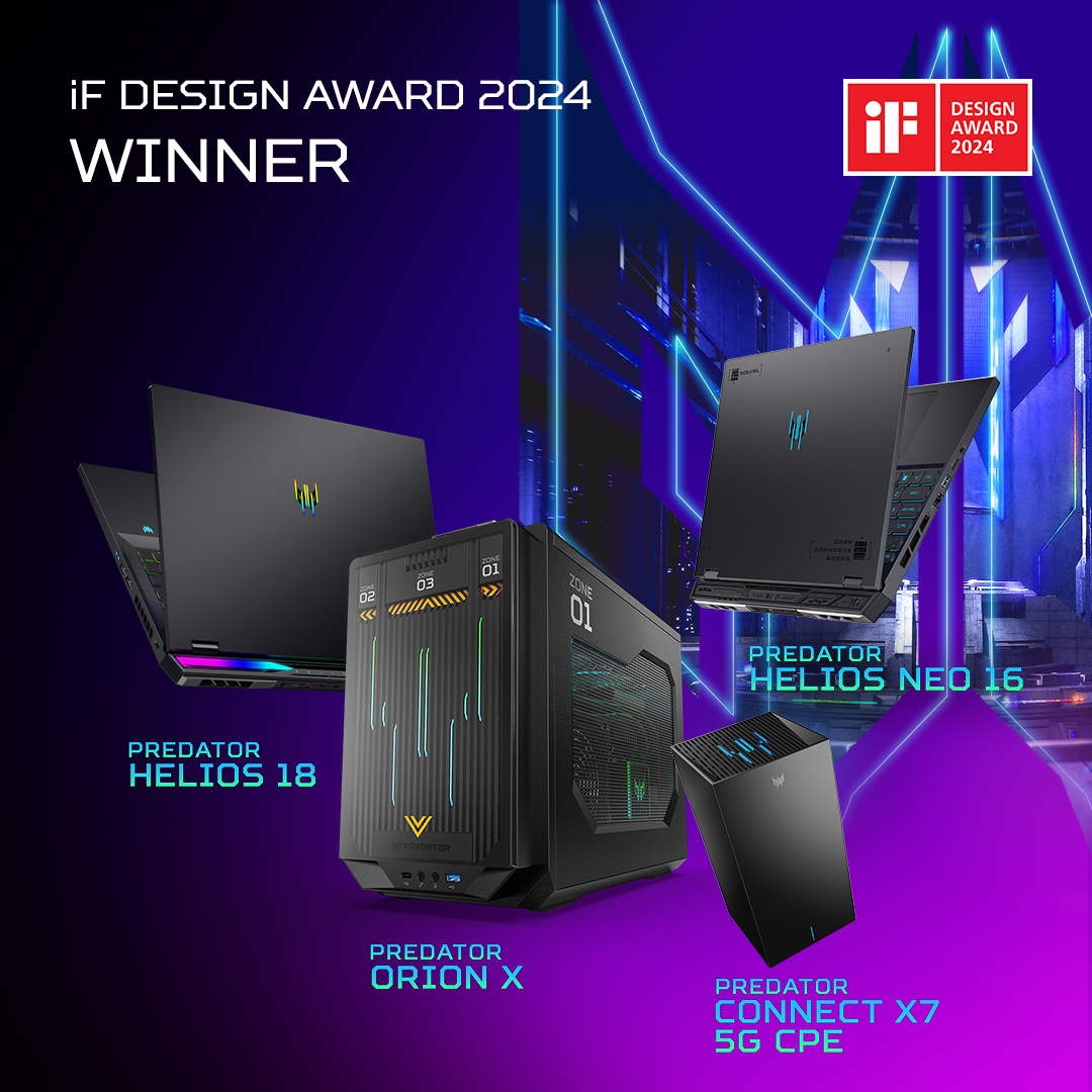 🎉 Big News ! 🎉 Nous sommes ravis d'annoncer que non pas un, non pas 2, mais QUATRE de nos produits ont été récompensés par le prestigieux @IFDesign Award 2024 ! Nous sommes honorés d'être reconnus pour notre innovation dans le gaming ! Merci à vous tous pour le soutien ! 🎮💪
