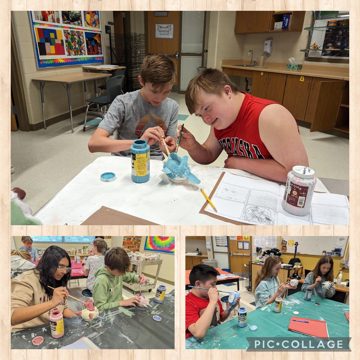 6th graders glazed pottery in Art Class today! #WhatWeDoAtValleyView #EPSAchieves