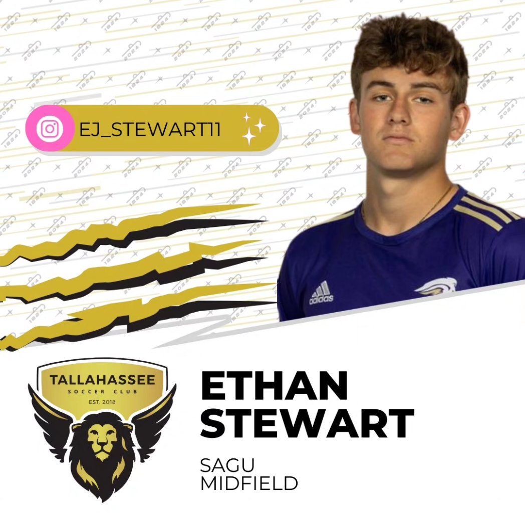 Welcome back--for his fourth season--Ethan Stewart. Ethan has been a Leon Lion, a Battle Lion, and a SAGU Lion in college. No better person to represent everything our club stands for than Ethan. Come watch him play tomorrow at 3 at Gene Cox Stadium. #BringtheBattle ⚔️🦁