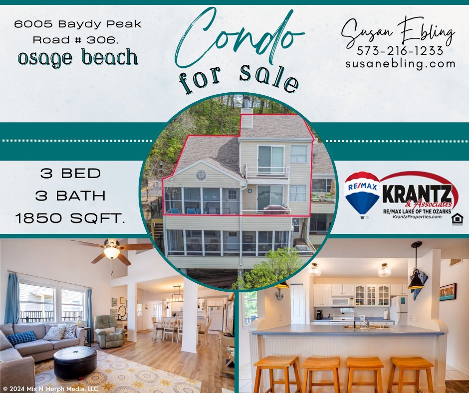 Lakeside luxury at Breakwater Bay! 3 BR/3 BA condo, vaulted ceilings, private decks, and lake views. Amenities incl. pool, martini deck. Near Redhead, Shorty Pants. Turn-key unit w/ boat slip, carport, PWC lift! Click here for more info rem.ax/49Xc1NM
#LakeOfTheOzarks
