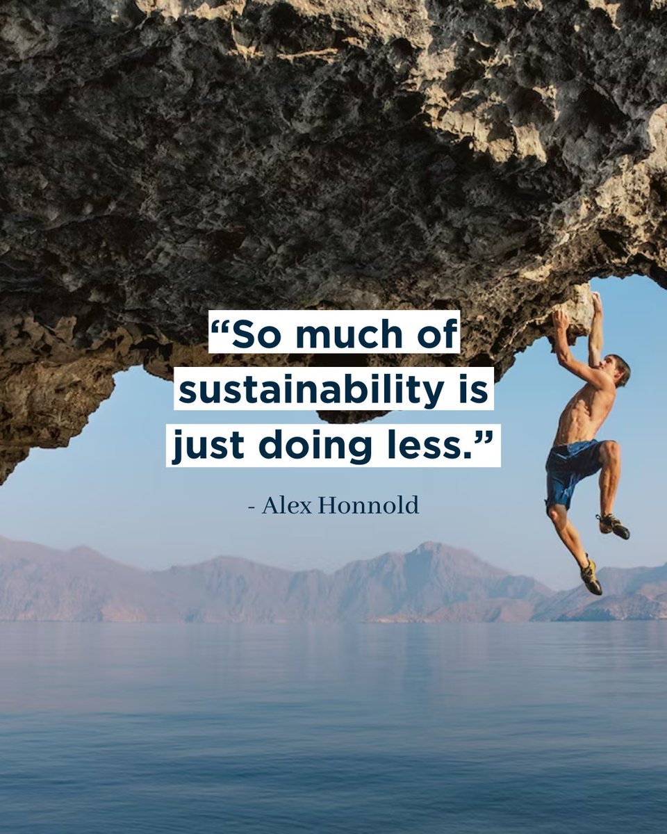 We agree, @AlexHonnold! 👏 When it comes to taking care of the planet, sometimes doing LESS is MORE! Help us protect our lands by joining the #PlasticFreeParks project at 5gyres.org/plasticfreepar… 🏞️ 📸 : @NatGeo