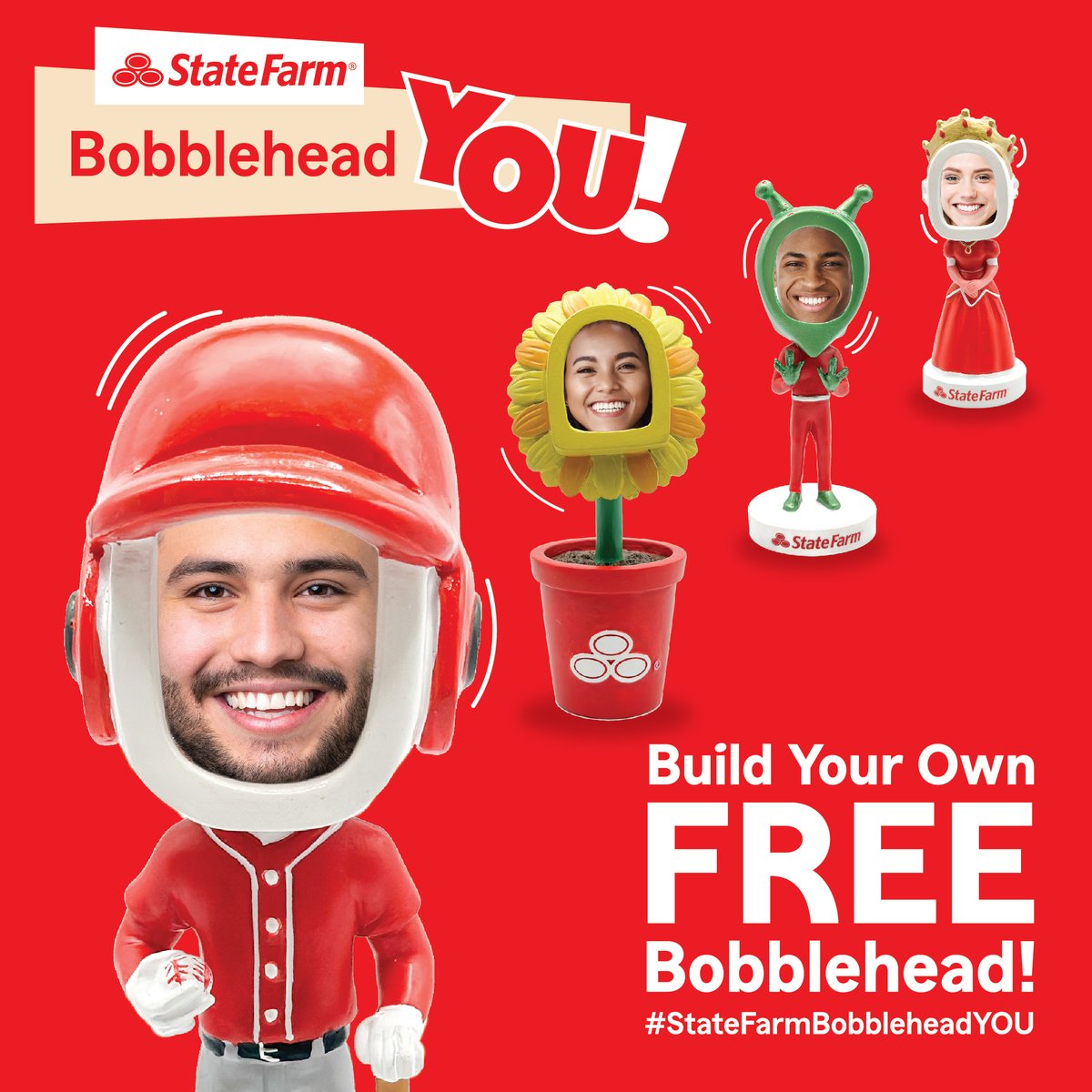Fulfill your dreams at #BBQinDC with a FREE #StateFarmBobbleheadYou!, a personalized bobblehead, courtesy of @StateFarm! Transform into an alien, princess, or even an astronaut! In only 5 minutes, they'll take your photo and place it in one of 14 Bobblehead options of your pick!