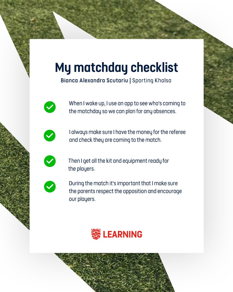 Matchday checklist 📝 Bianca Alexandra Scutariu shares her plan of action for a @khalsawomen matchday.