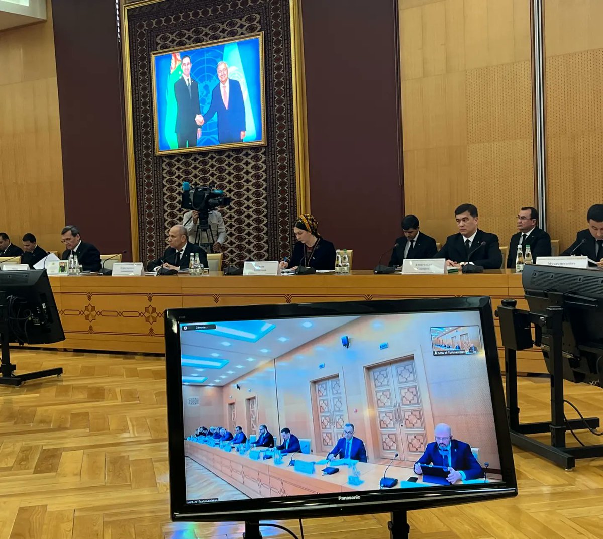 The First meeting of the '#Turkmenistan - #UN 'Strategic Advisory Board (SAB), established by the President of the country on 8 March 2024. A signing ceremony of bilateral documents was held at the end of the meeting.