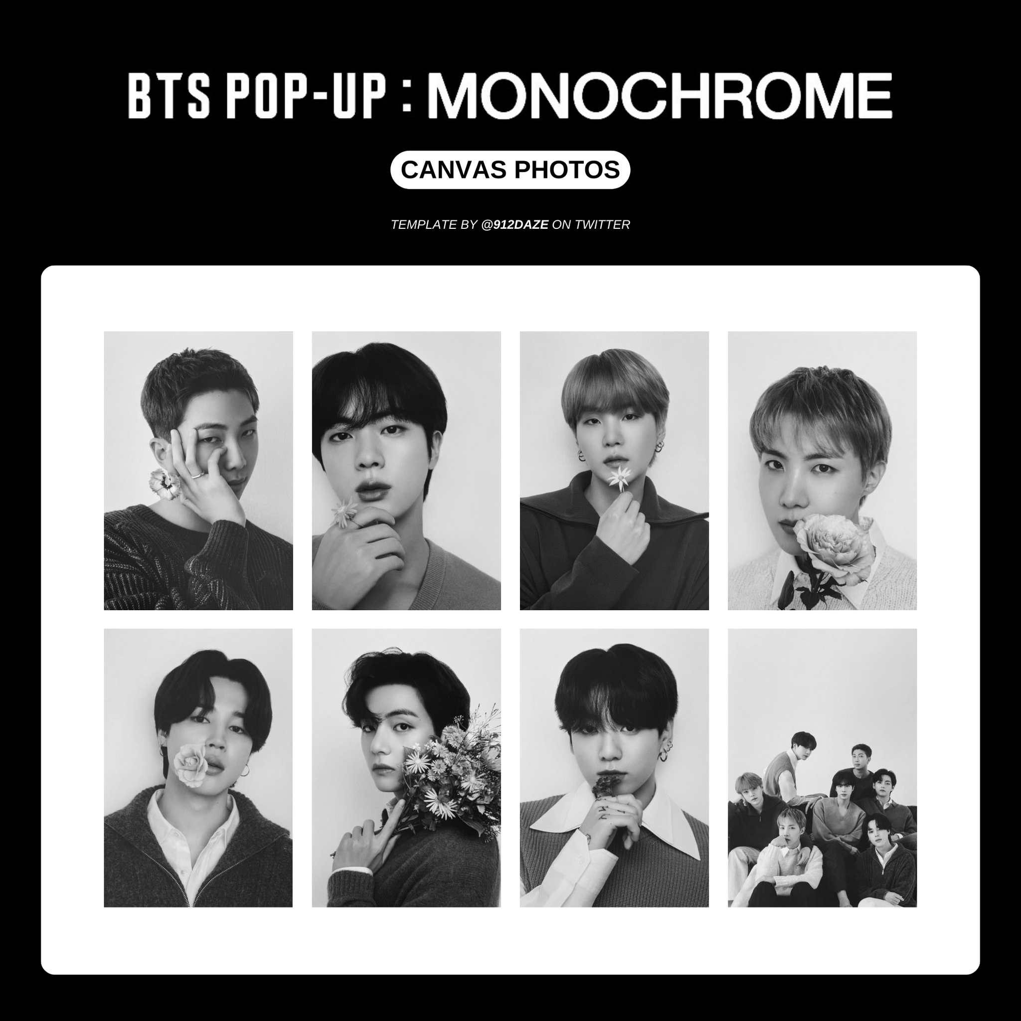 新品 BTS MONOCHROME キャンバスフォトJIN MONOCHROME]Canvas Photo – BTS JAPAN OFFICIAL SHOP