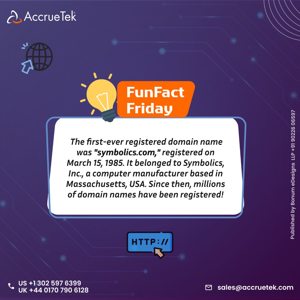 Here's a Friday Fun Fact for you!😉
#explorepage #viralpost #FridayFun #FridayFact #ITsupport #itservices #ITproducts #itinfrastructure #businessgrowth #accruetek #UK #USA